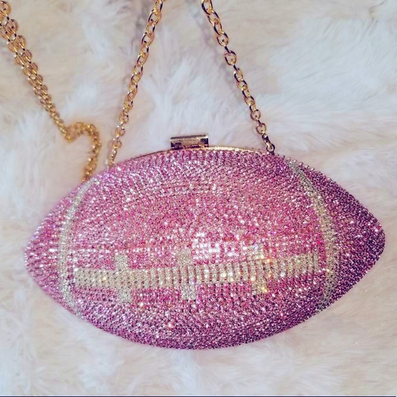 Posh Pink Dazzling Football 🏈 Clutch Bag - Picture 2 of 5